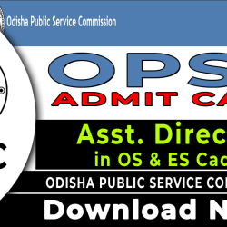 OPSC Asst. Director Admit Card