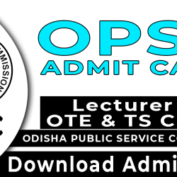 OPSC OTE & TS Lecturer Admit Card