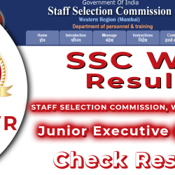 SSC WR JE Result
